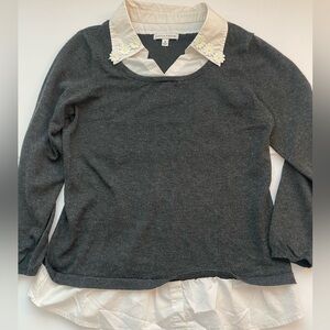 Y2K Notations built in collared sweater